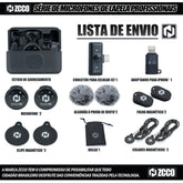 Microfone Duplo Redução De Ruído Sem Fio Magnético Zcco J6
